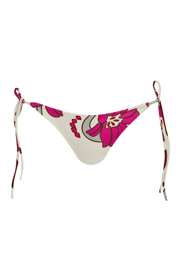 Brazil Bottom / Beige Fuchsia Flowers